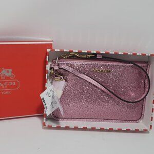 Pink Glitter Coach Coin Purse